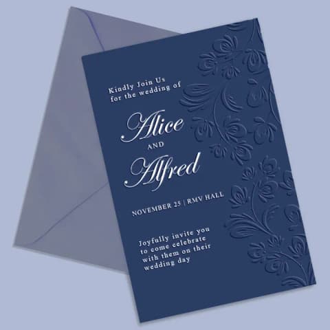 Embossed Wedding Invitations Card Printing in Dubai