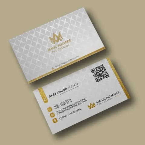 Metallic Printed Business Cards