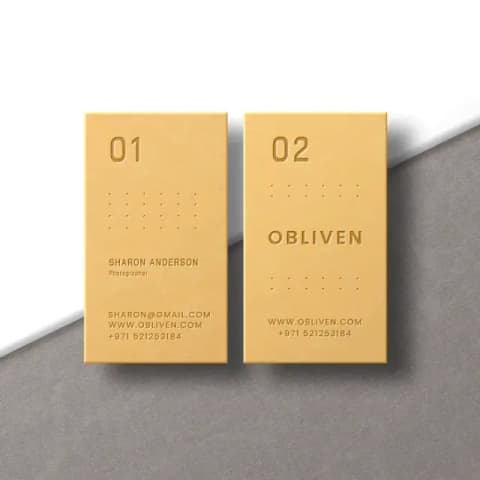 Debossed Business Cards