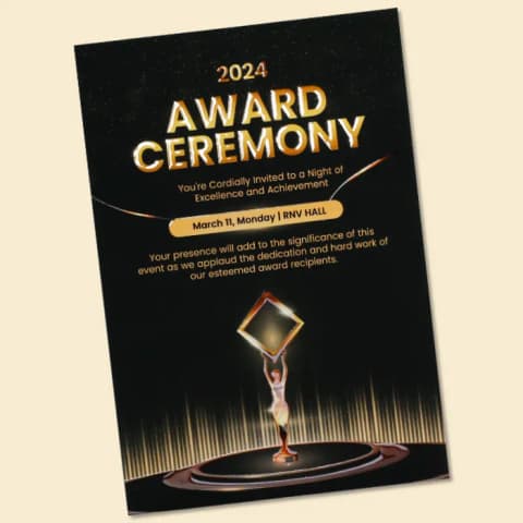 Raised Shiny Invitation Printing Dubai